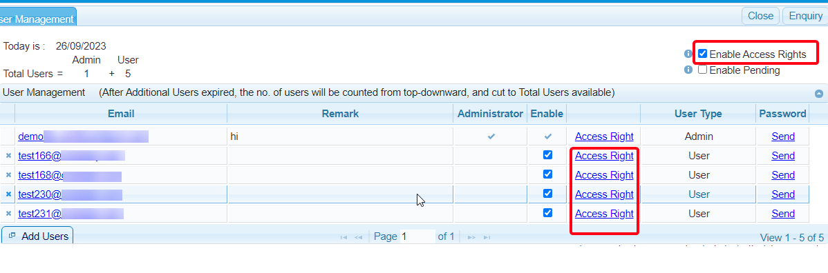 用戶多於1個時可以啟用權限 用戶多於1個時可以啟用權限